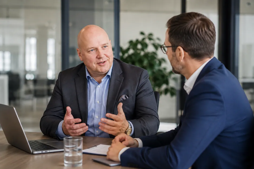 Dirk Steigels im Beratungsgespräch zur betrieblichen Altersversorgung
